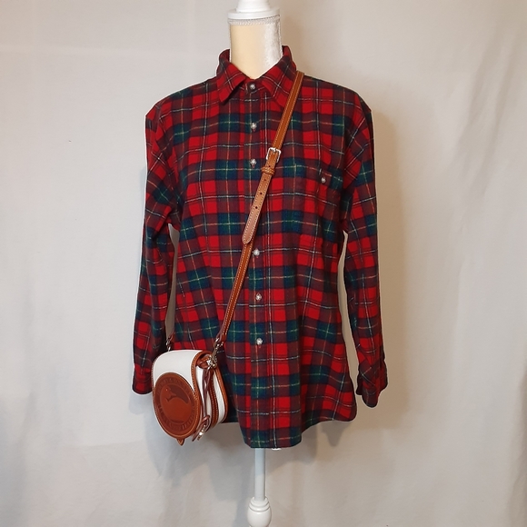 Pendleton Tops - Pendleton Vintage wool shirt with elbow patches M-XL